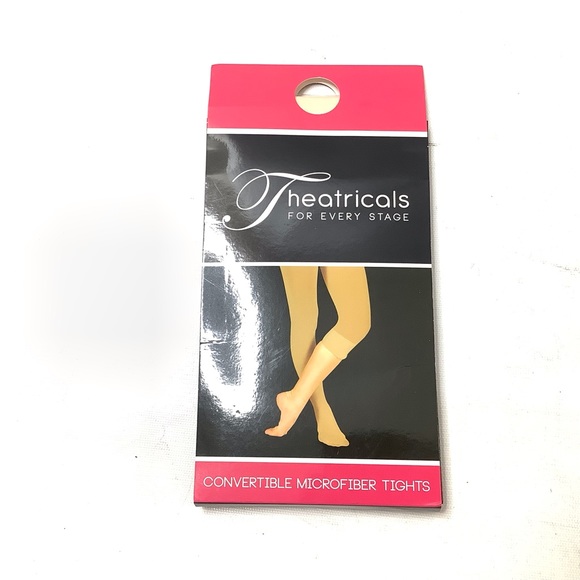 Theatricals Child Footed Microfiber Tights SIZE LC Large Child Ballet Pink New - Picture 1 of 9